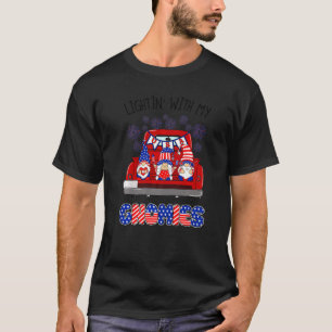 Happy 4th Of July Lightin' With My Gnomes Firework T-Shirt
