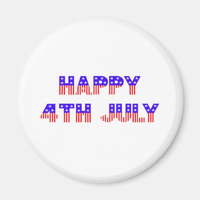 Happy 4th of July Magnet (Front)