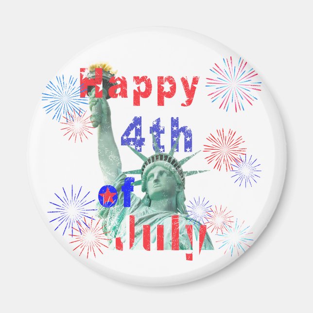 Happy 4th of July Magnet (Front)