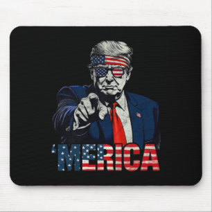 Happy 4th Of July merica Trump American Flag Usa 1 Mouse Pad