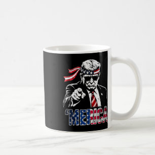 Happy 4th Of July Merica Trump American Flag Usa Coffee Mug