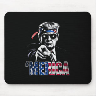 Happy 4th Of July merica Trump American Flag Usa Mouse Pad