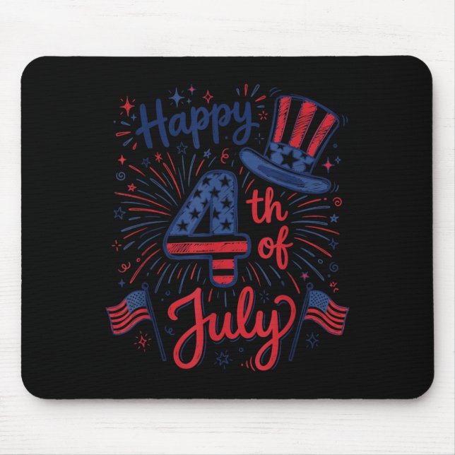 Happy 4th of July Mouse Pad (Front)