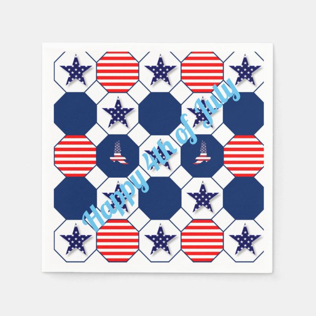 Happy 4th of July Napkin (Front)