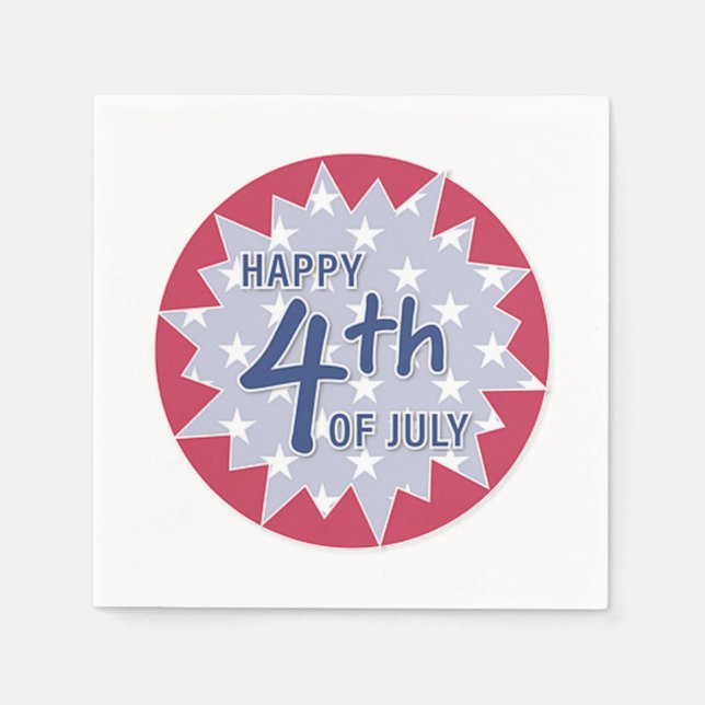 Happy 4th of July Napkin (Front)