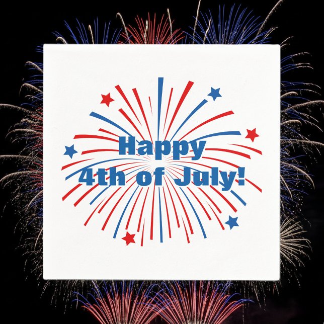 Happy 4th of July napkins for Independence Day (4th of july party napkins)