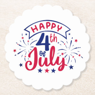 Happy 4th of July. Paper Coaster