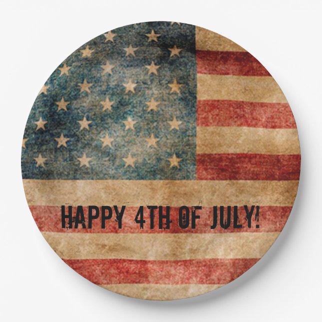 Happy 4th of July Paper Plate (Front)