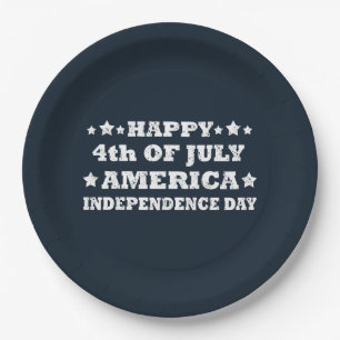 Happy 4th of july paper plate