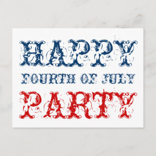 Happy 4th of July party cards for Independence day