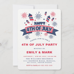 HAPPY 4TH OF JULY - PARTY INVITATION
