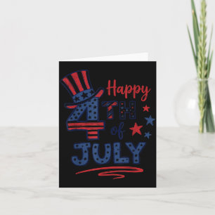 Happy 4th of July Patriotic American Flag 4th of Card
