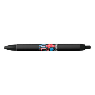 Happy 4th Of July Patriotic American Flag USA Black Ink Pen