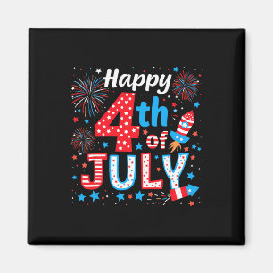 Happy 4th Of July Patriotic American Flag Usa Men Magnet