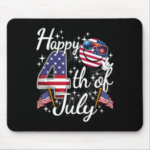 Happy 4th Of July Patriotic American Flag Usa Men  Mouse Pad
