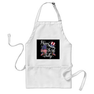 Happy 4th Of July Patriotic American Flag USA Men Standard Apron