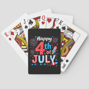 Happy 4th Of July Patriotic American Flag USA Playing Cards