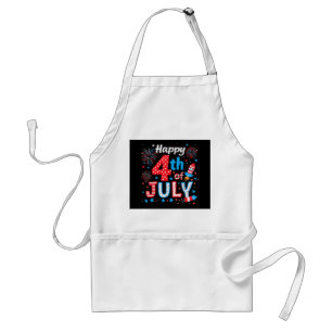 Happy 4th Of July Patriotic American Flag USA Standard Apron