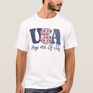 Happy 4th Of July Patriotic American Flag USA T-Shirt