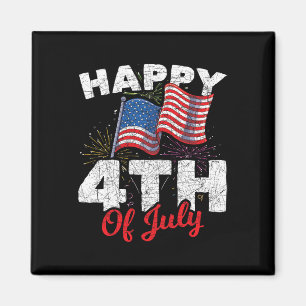 Happy 4th Of July Patriotic American Us Flag 4th O Magnet