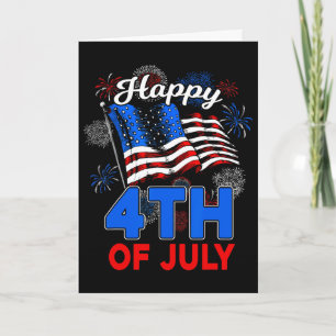 Happy 4th Of July Patriotic American Us Flag Men W Card