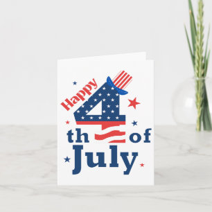 Happy 4th Of July Patriotic American Us Flag Men W Card
