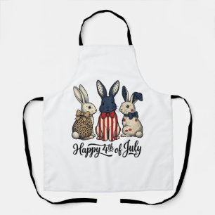 Happy 4th of July Patriotic Bunny Shirt Design_1 Apron