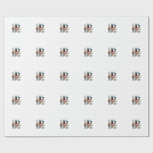Happy 4th of July Patriotic Bunny Shirt Design_1 Wrapping Paper