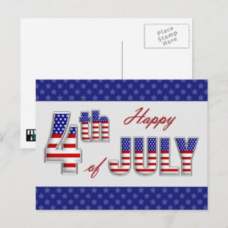 Happy 4th of July. Patriotic design Postcards
