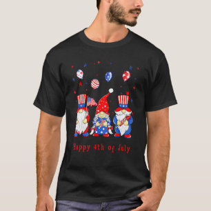 Happy 4th Of July Patriotic Gnomes Usa American Fl T-Shirt