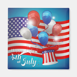 Happy 4th of July Patriotic Magnet