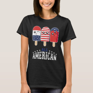 Happy 4th Of July Patriotic Popsicle US Flag 4th O T-Shirt