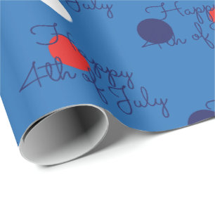 Happy 4th of July / Polka dots Wrapping Paper