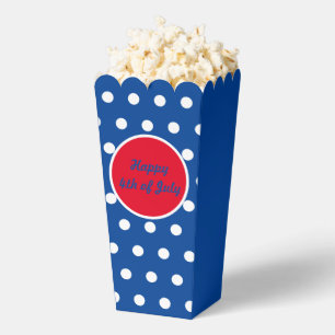 Happy 4th of July Popcorn Box (Blue, White & Red)