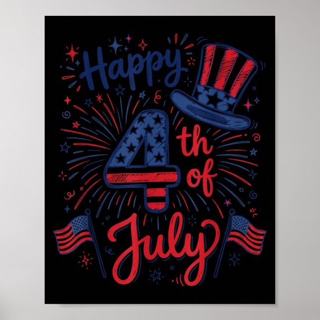 Happy 4th of July Poster (Front)