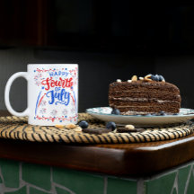 Happy 4TH Of July Red Blue And White