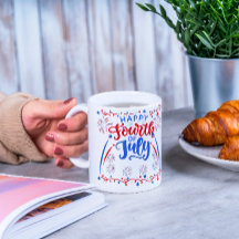 Happy 4TH Of July Red Blue And White