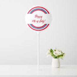 Happy 4th of July Red, White and Blue Celebration Balloon