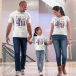 Happy 4th of July Red White and Blue T-Shirt<br><div class="desc">Happy 4th of July modern text design in a red,  white,  and blue patriotic design.</div>