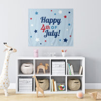 Happy 4th of July Red White Blue Stars