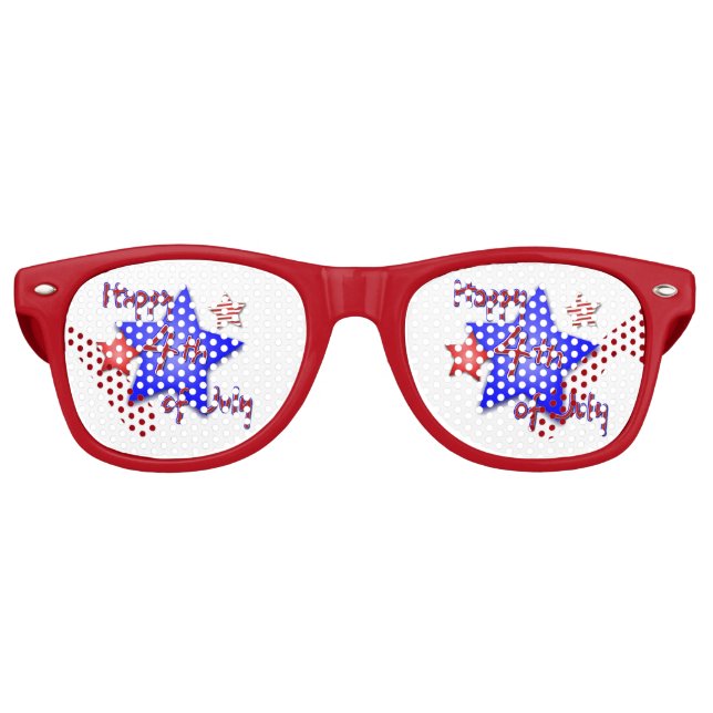 Happy 4th of July Retro Sunglasses (Front)