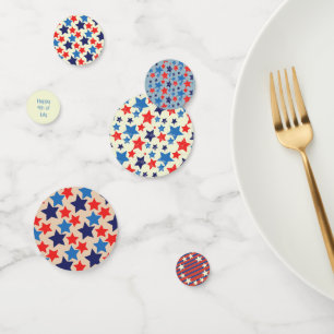 Happy 4th of July Retro Vintage style Confetti