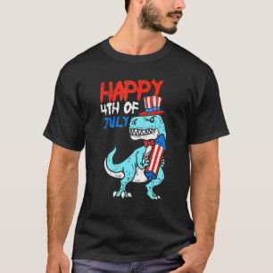 Happy 4th Of July Rex Dinosaur Kids Fourth Toddler T-Shirt