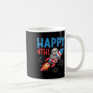 Happy 4th Of July Rocket Fireworks American Patrio Coffee Mug