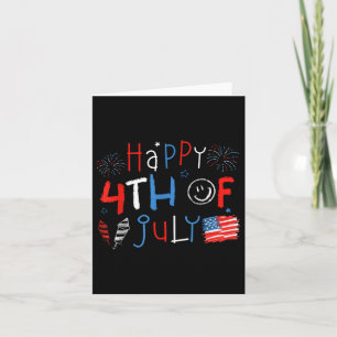 Happy 4th Of July Shirts Kids Patriotic American U Card