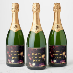 Happy 4th of July Sparkling Wine Label