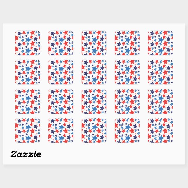 Happy 4th of July  Square Sticker (Sheet)