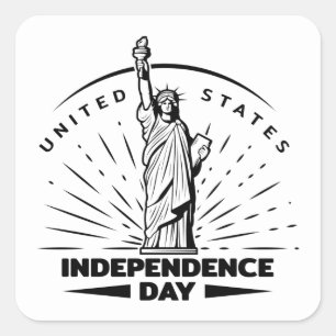 Happy 4th of July Square Sticker