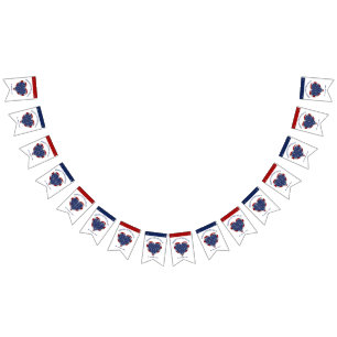 Happy 4th of July Stars and Stripes Heart Bunting