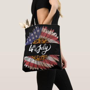 Happy 4th of July Sunflower Women's T-shirt Tote Bag